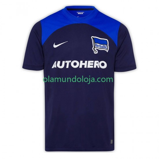 Camisola Hertha BSC Homem Equipamento Segundo 2022-2023 Manga Curta